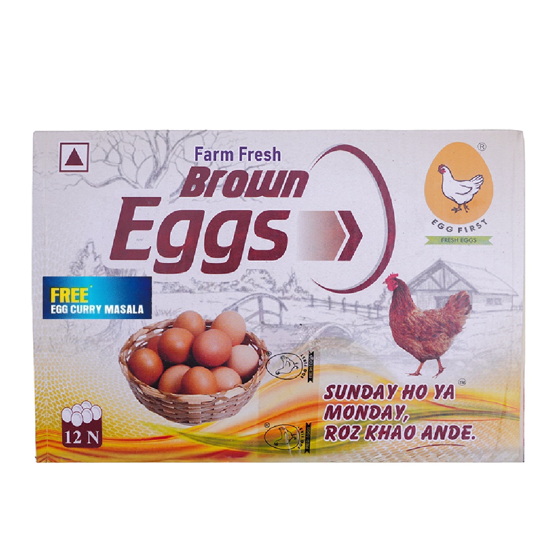 Brown Eggs Pack of 12