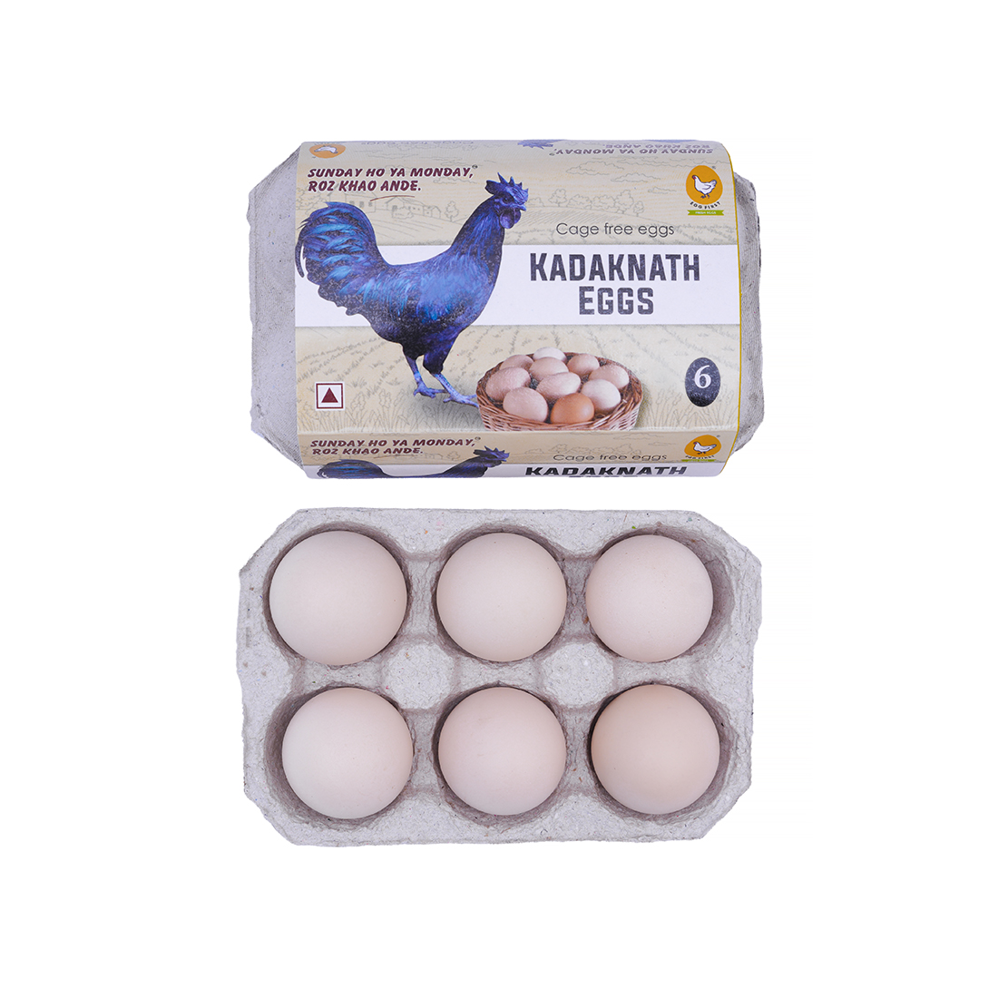 Kadaknath Eggs Pack of 6