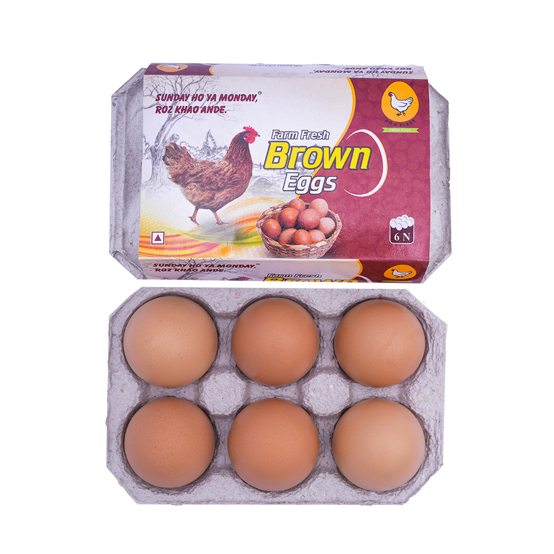 Brown Eggs Pack of 6
