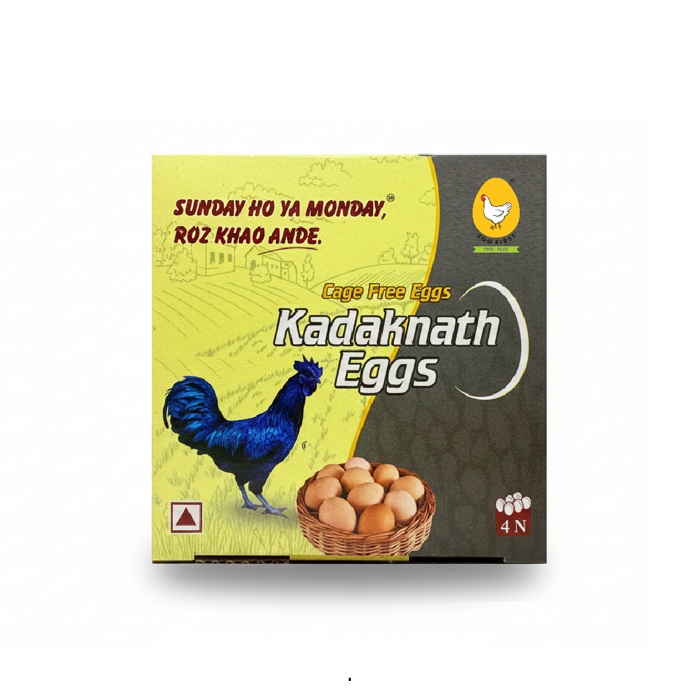 Kadaknath Eggs Pack of 4